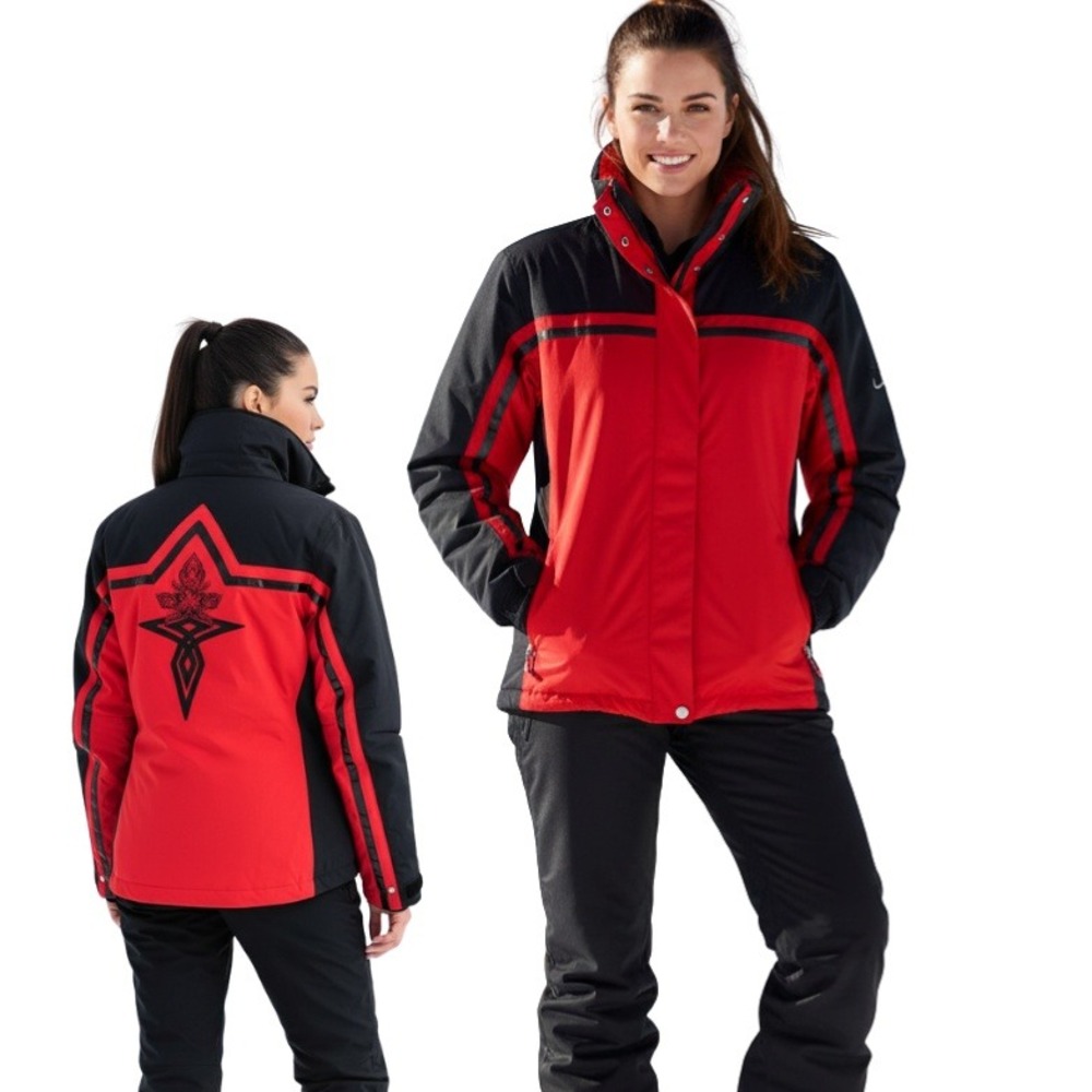 BOGNER Yndis Ladies Red‎ & Black Ski Snowboard Jacket Size 10 NWT